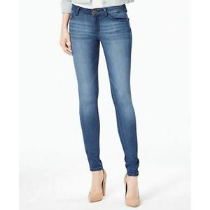 Amanda Womens Skinny Jeans Trance Bright Blue Stretch Denim Size 32 $148 NWT